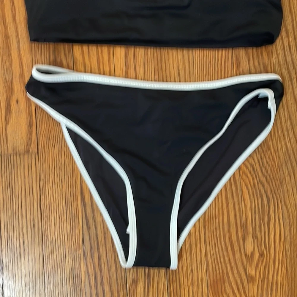 Andie x Mindy Camp Bikini Set Dolphin Top Bells Bottom Black‎ XS NWT